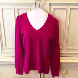 Banana Republic Size M Pink V- Neck Sweater! Like new!